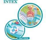 Intex Pool Kinder Planschbecken Aufblasbar Kinderpool mit Rutsche Wasserfontäne 