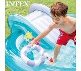 Intex Pool Kinder Planschbecken Aufblasbar Kinderpool mit Rutsche Wasserfontäne 