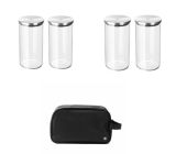 Zwilling Vorratsdosen Vorratsglas 1L Glasbehälter 4ER SET mit Kulturtasche