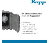 Kopp Energiestation Stein-Optik mit 2 Schutzkontakt und Zeitschaltuhr