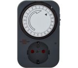 Brennenstuhl Zeitschaltuhr MZ 20, mechanische Timer-Steckdose Grau 