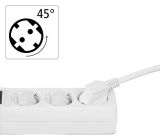 Hama 3-Fach Steckdosenleiste mit Schalter Steckerleiste Winkelstecker 3m Weiß 