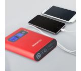 NINETEC PowerDrive 2in1 64GB USB Flash + 13.400mAh Power Bank Akku Ladegerät Rot 