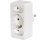 Hama 3-Fach Steckdosenadapter Multistecker 2 Euro - 1 Steckdose Weiß