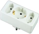 Hama 3-Fach Steckdosenadapter Multistecker 2 Euro - 1 Steckdose Weiß