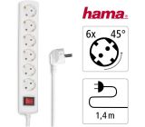 Hama 6-Fach Steckdosenleiste mit Schalter Mehrfachsteckdose 1,4m 