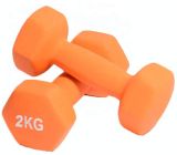 Fidusport Dumbbell Set Neopren Gusseisenkern  2er Set (2x2kg -Orange)