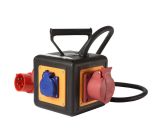 Vivanco Baustromverteiler CEE Outdoor Stromverteiler Würfel mit Tragegriff 