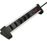 Hama 5-Fach Steckdosenleiste mit 3x USB Anschluss und Schalter Steckerleiste 1,5 m 
