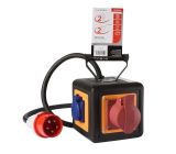 Vivanco Baustromverteiler CEE Outdoor Stromverteiler Würfel mit Tragegriff 