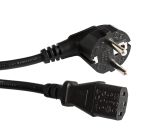  PeakTech Kaltgerätekabel mit Schutzkontakt Winkelstecker 1.5m [B-WARE]