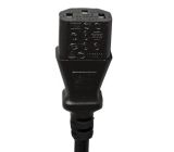  PeakTech Kaltgerätekabel mit Schutzkontakt Winkelstecker 1.5m [B-WARE]