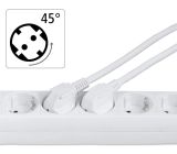 Hama 6-Fach Steckdosenleiste Mehrfachsteckdose 3500W 45° Gedreht 1,4m Weiß