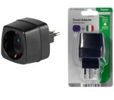 Vivanco Reisestecker DE auf Italien Schuko Adapter Reiseadapter EU to IT