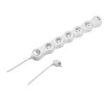 Vivanco 5-Fach Flexible Steckdosenleiste mit USB 2x Anschluss und Schalter