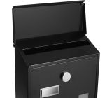 SONGMICS Briefkasten Postkasten Wandbriefkasten Stahl Kupferschloss 