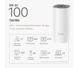 TP-Link Deco E4 Mesh WLAN Set Router Mesh System Dualband 1200 mBit/s Wi Fi 2er Set [B-WARE]
