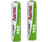 Hama Batterien Set AAA Wiederaufladbar 2 Leistungsstarke NiMH Akkus
