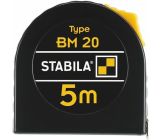 STABILA Taschenbandmaß BM20 5m Stahlband mit cm/mm-Teilung ohne LOGO
