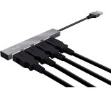 Trust Halyx Mini USB 2.0 Hub 4 Ports Plug and Play USB Datenhub [2er]