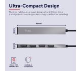 Trust Halyx Mini USB 2.0 Hub 4 Ports Plug and Play USB Datenhub [2er]