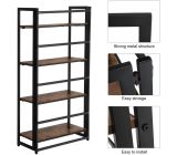 VASAGLE Standregal Bücherregal Regal Wandregal Klappregal Holz 4 Ebene 