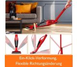 Orfeld Akku Staubsauger Bodenreiniger Handstaubsauger Kabellos Rot 4 in 1 
