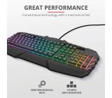 Trust GXT 881 Odyss Gaming Halbmechanische LED Tastatur DE Layout