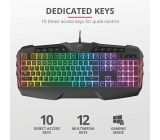 Trust GXT 881 Odyss Gaming Halbmechanische LED Tastatur DE Layout
