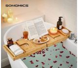 SONGMICS® Ausziehbare Badewannenablage Badewannenbrett Ablagen 