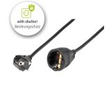 Vivanco Schutzkontakt Verlängerungskabel 3m Stromkabel Stecker 