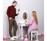 SONGMICS Schminktisch Frisiertisch mit 4 Schubladen Spiegel Kosmetiktisch