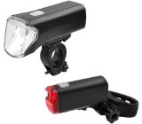 Fischer Fahrrad Beleuchtungs Set 70/30/15 Lux Front- und Rückleuchte IP44