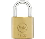 YALE Vorhängeschloss Messing 25mm Hangschloss + 3 Schlüssel