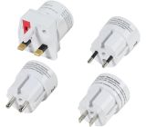 Vivanco Reiseadapter USA Euro Reisestecker SET Universal Reistecker [4er-Set]