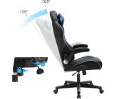 Songmics® Gaming Stuhl Racing Bürostuhl Schreibtischstuhl Schwarz-Blau