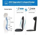 RENPHO Massagesitzauflage Wärmefunktion Rückenmassagegerät S-Form mit Vibration 