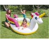 Intex Kinderpool Einhorn Planschbecken XXL Spray Pool Schwimmbecken