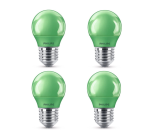 Philips E27 LED grün Partybeleuchtung Leuchtmittel 25W [4er]