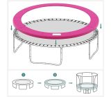 Songmics Trampolin Randabdeckung Ø 244cm Trampolinmatte Pink