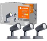 Ledvance LED Smart+ Gartenleuchte Außenleuchte Dimmbar 3 Spot Wifi RGB