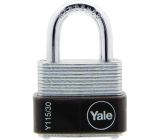 Yale Vorhangschloss Vorhängeschloss 31 mm laminiertes Stahl inkl. 3 Schlüssel