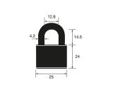 YALE Vorhängeschloss Messing 25mm Hangschloss + 3 Schlüssel