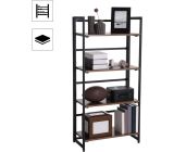 VASAGLE Standregal Bücherregal Regal Wandregal Klappregal Holz 4 Ebene 