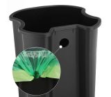 SONGMICS® Mülleimer Abfalleimer 5L Stahl Papierkorb Silbern - Schwarz