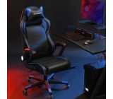 Songmics® Gaming Stuhl Racing Bürostuhl Schreibtischstuhl Schwarz-Blau