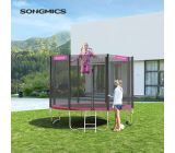 Songmics Trampolin Randabdeckung Ø 244cm Trampolinmatte Pink