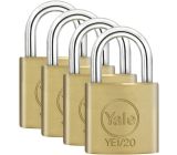 Yale® Vorhängeschloss Messing Vorhangschloss 20mm Hangschloss