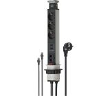 Brennenstuhl Tower Power 3 fach Tischsteckdose Einbausteckdose 2m