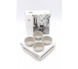 Staub Tapas Set Dipschalen Tablett Keramik Grau 21,5 x 21,5cm -0,15 L- [4er set]